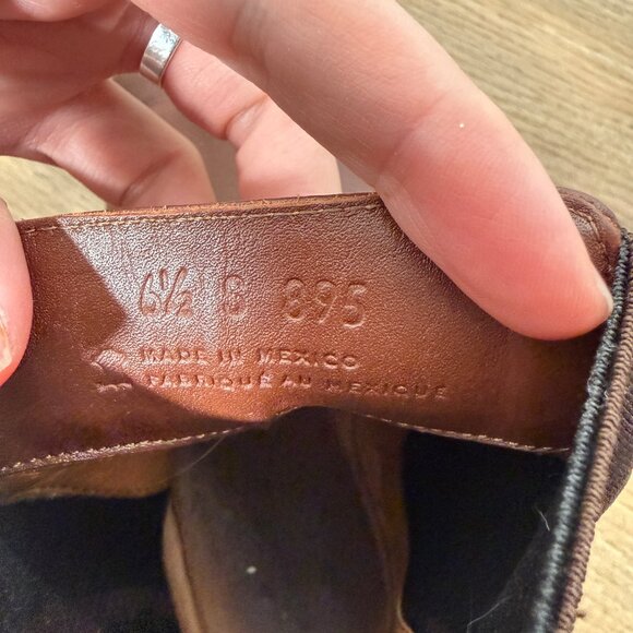 Poppy Barley Leather Chelsea Boot Chocolate Brown Minimalist Classic 6.5 - Picture 10 of 11